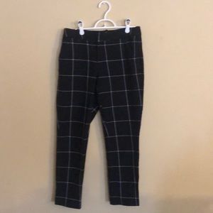 Black checkered dress pants